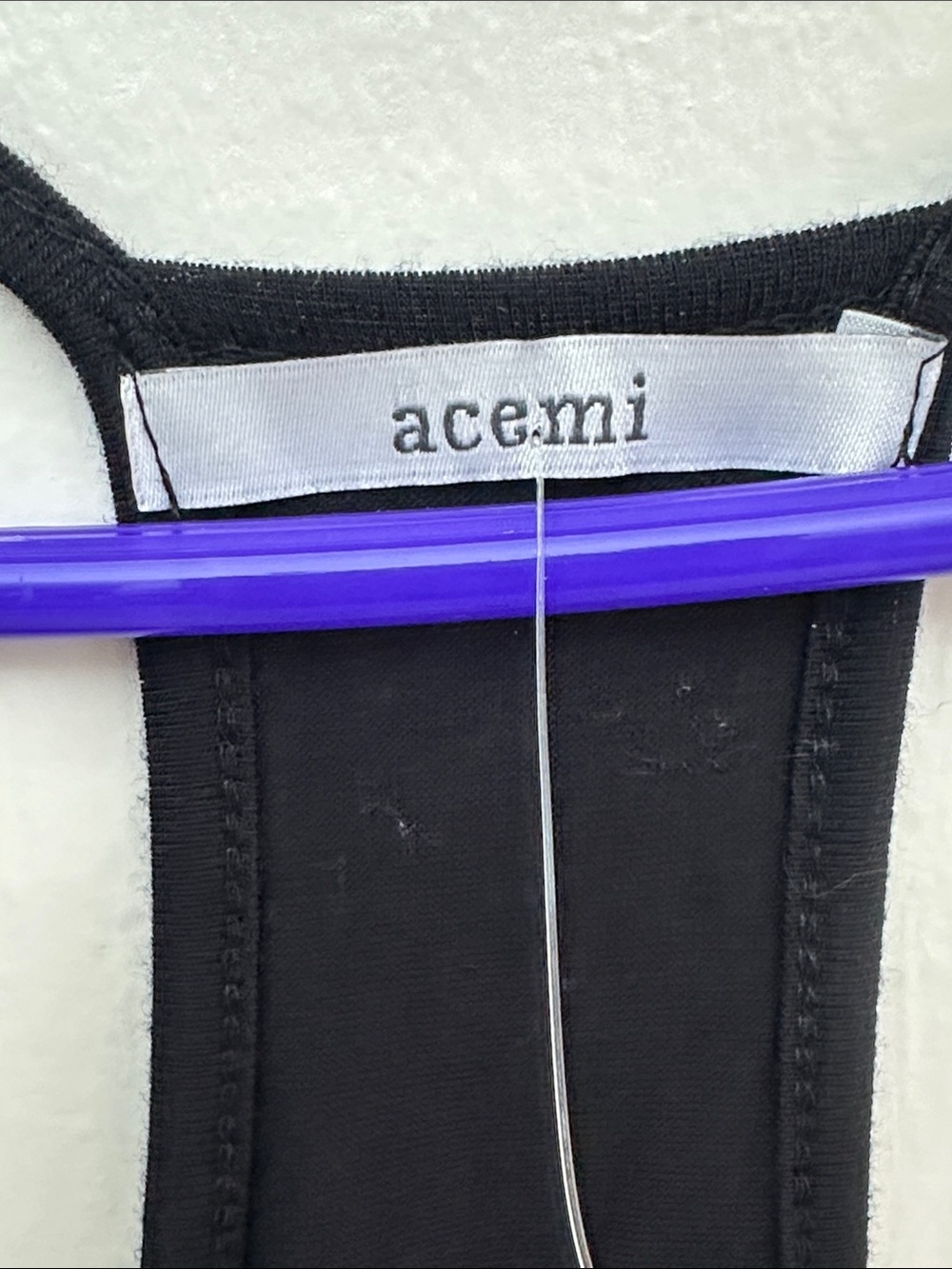 Acemi Black Ribbed Racerback Tank - Picture 2 of 5
